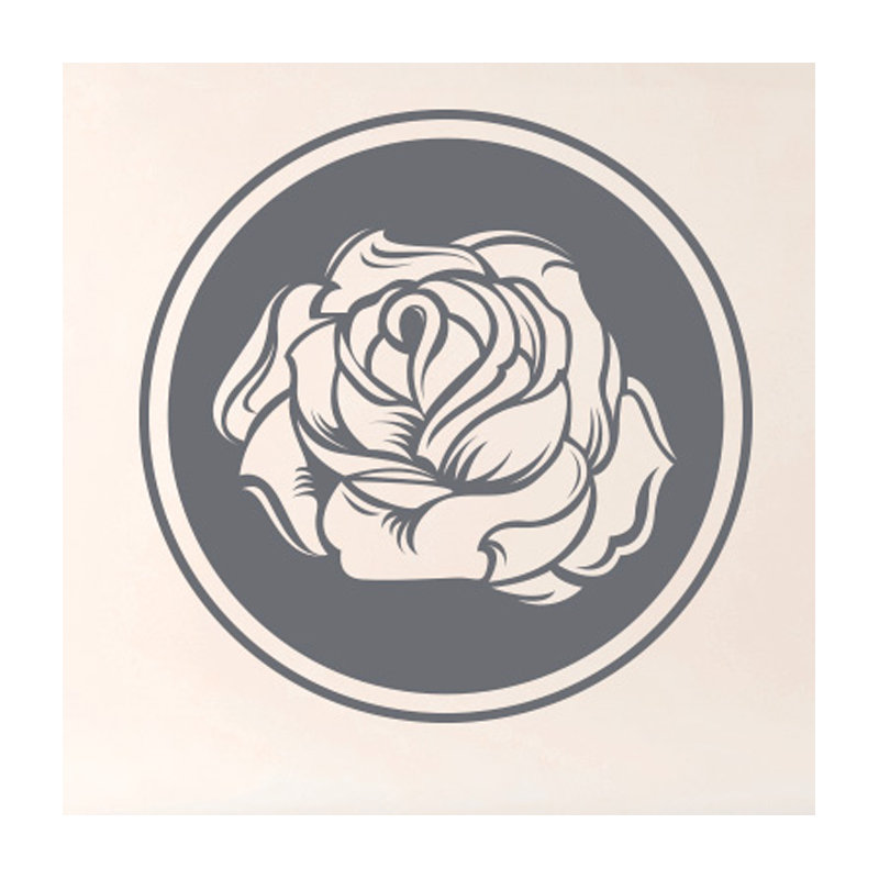 Plants & Flowers Wall Decal, Grey
