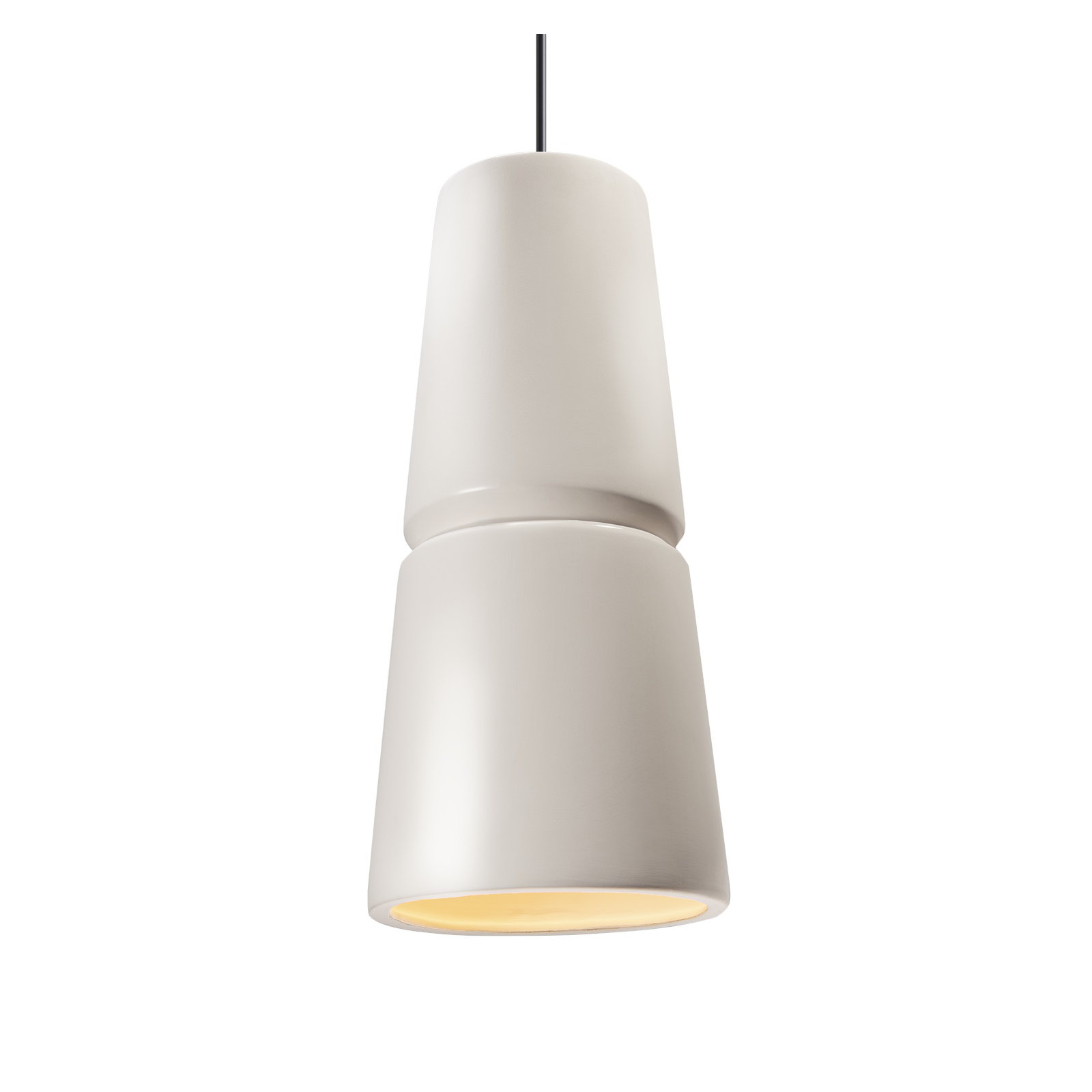 Logan 1 - Light Single Cone Pendant, Matte Black, Pewter Green, 13.5" H x 6" W x 6" D