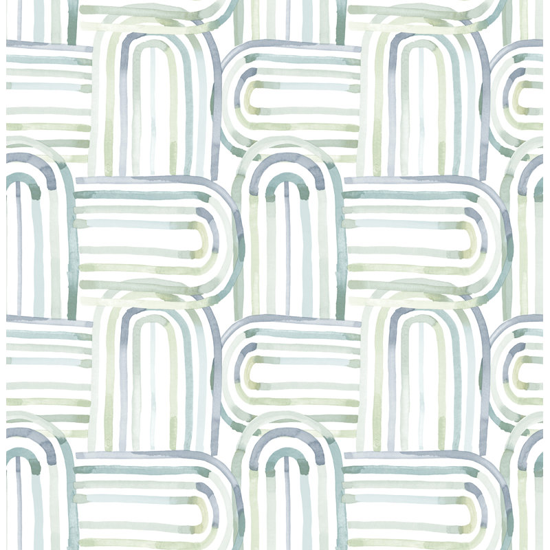 Papier peint Lolly Arches, Bleu sarcelle