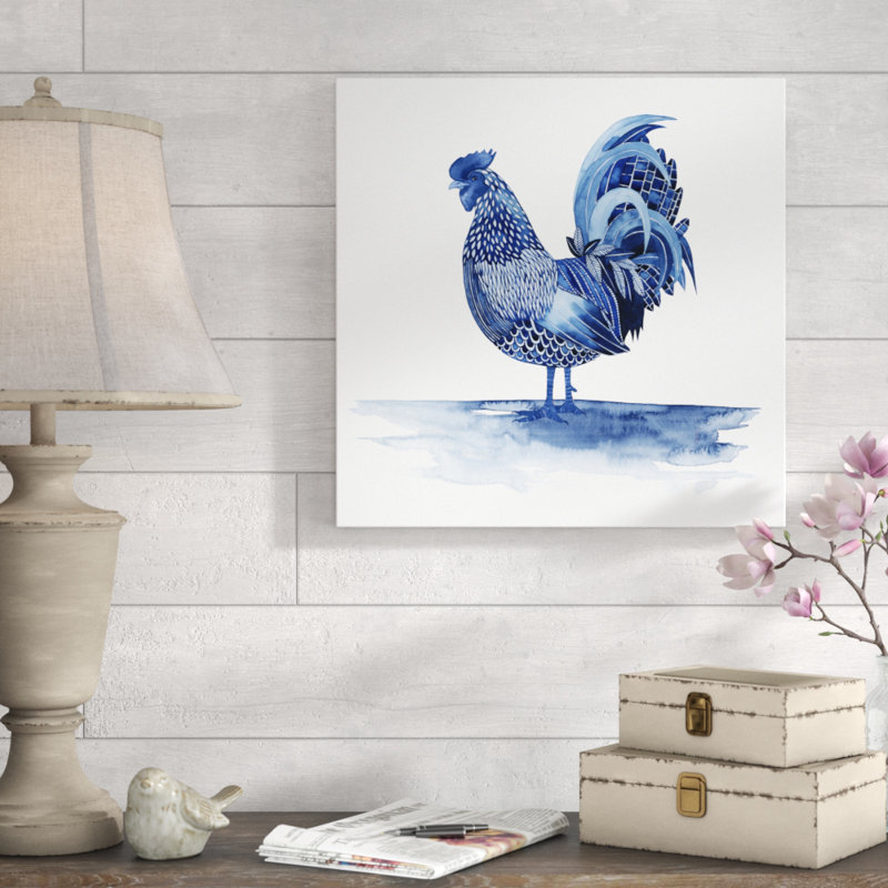 Cobalt Farm Animals IV by Grace Popp - Wrapped Canvas Painting, 51cm H x 51cm W
