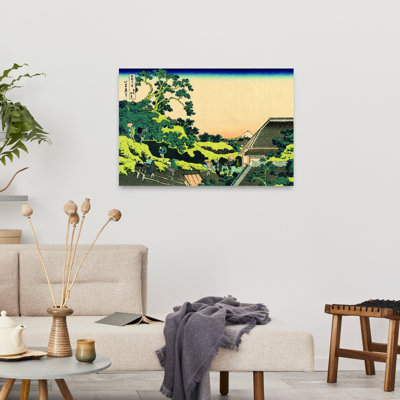 Sundai Edo Classic Traditional Abstract Landscape Nature Wall Art Print by Katsushika Hokusai - Wrapped Canvas Print