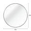 Miroir de salle de bain noir rond de 20 pouces - verre de haute qualité, cadre en alliage d'aluminium, fonction incassable intégrée, installation en douceur du métal dans le bord rouille de haute qualité, garde, facilement