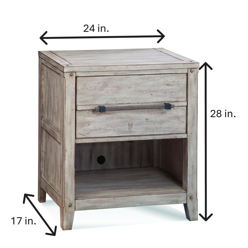 Navin 24'' W Nightstand, Off White