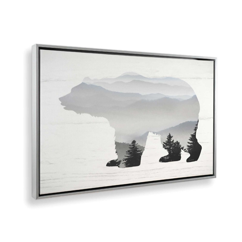 «Mountain Bear II» par Lori Deiter, reproduction d'art, Toile avec cadre, L 30 po x H 20 po, Argent