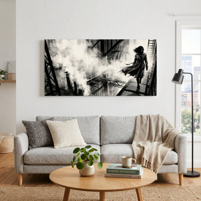 Ensemble de 1 tableau sur toile « Fumée urbaine »