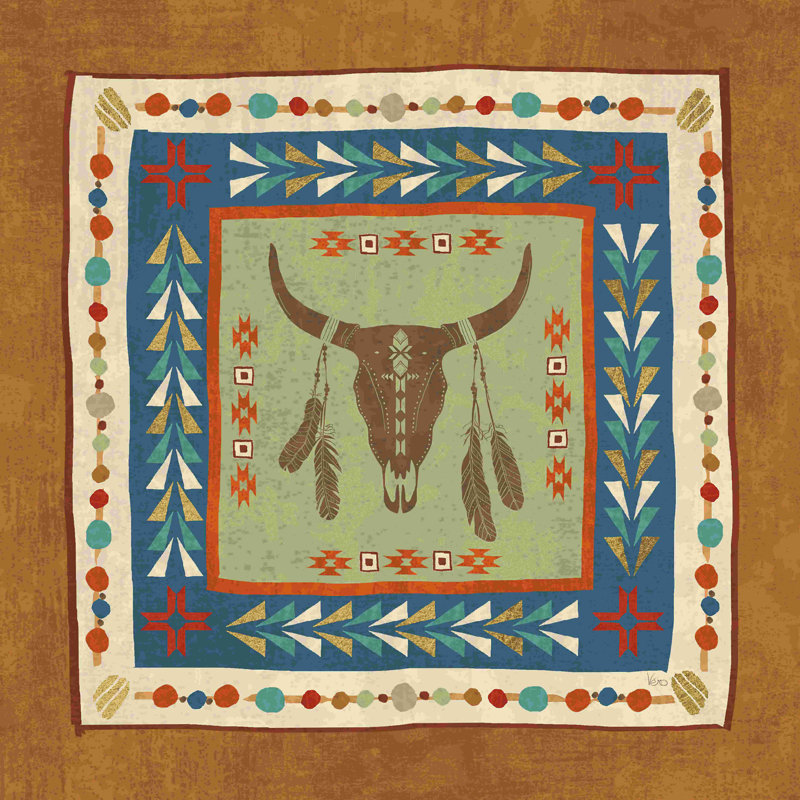 Southwest At Heart Tile IV, H 12 po x l 12 po, Non, Toile tendue