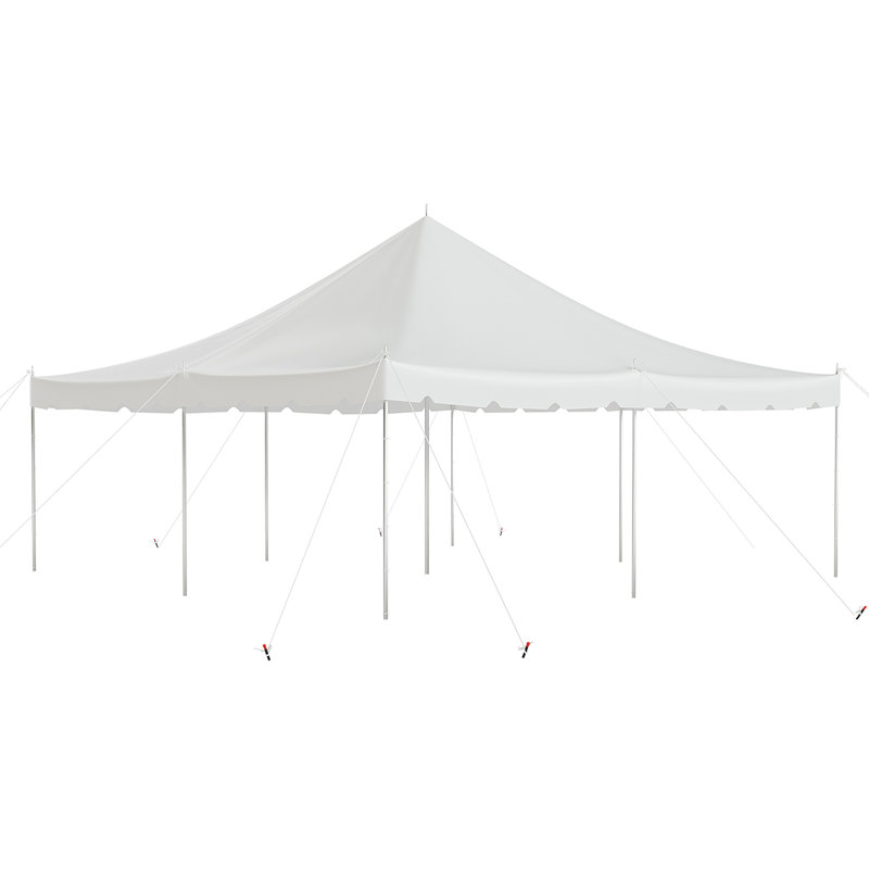 20' X 20' Pole Party Tent, Heavy Duty Pvc Outdoor Canopy, 20' x 20'