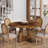47.25" W Round Manufactured Wood Farmhouse Dining Table-1413198093