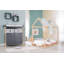 Berlin Unit Including Removable with Doors and Fabric Boxes, Handles and Frame Made of Bamboo Wood - Anthracite Changing Table