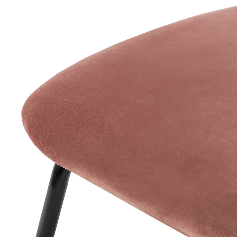 Fendley Velvet Side Chair, Dusty Rose Velvet