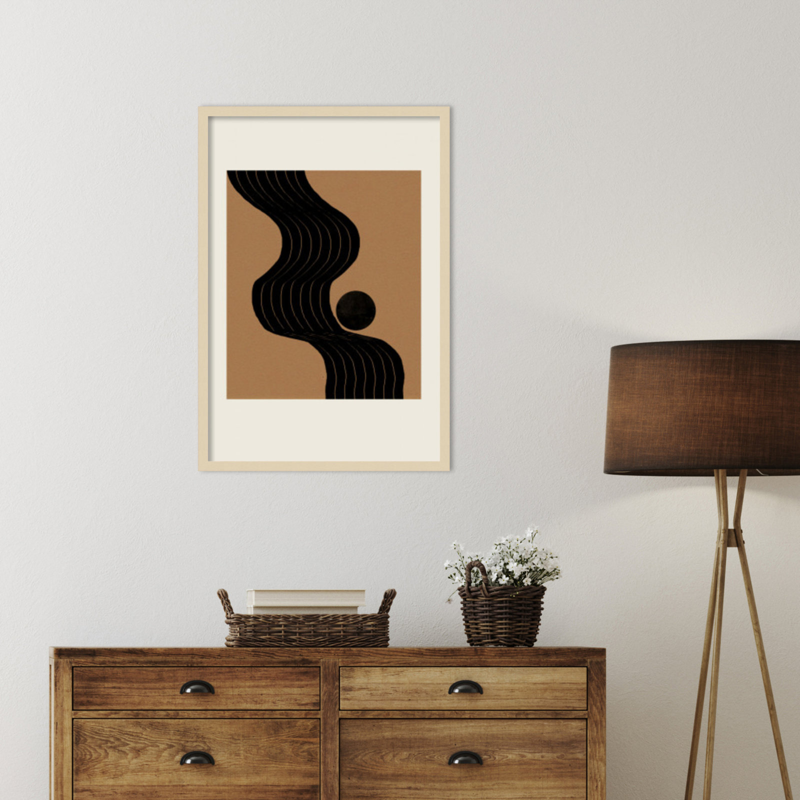 Pickensville "Composition I" Print, Brown, 33" H x 23" W