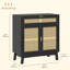 Buffet Boho avec portes en rotin-1920756286