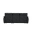 Canapé-lit d'angle convertible avec rangement, 225 cm (88,5 pouces), tissu noir, style moderne-753227986