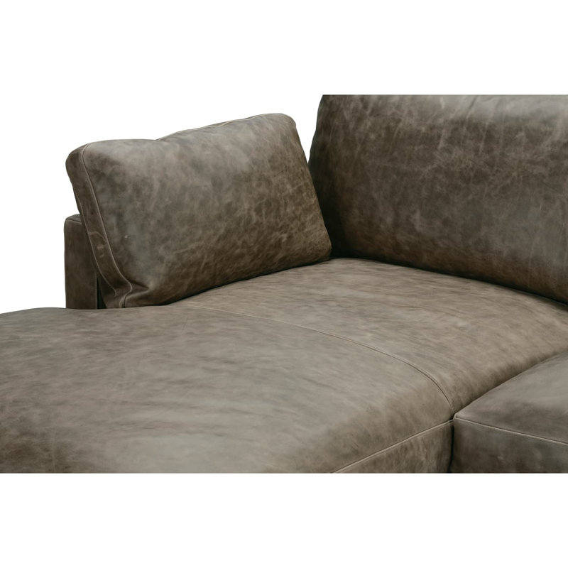 Sylvie 2Piece Leather Sectional, Face à la gauche