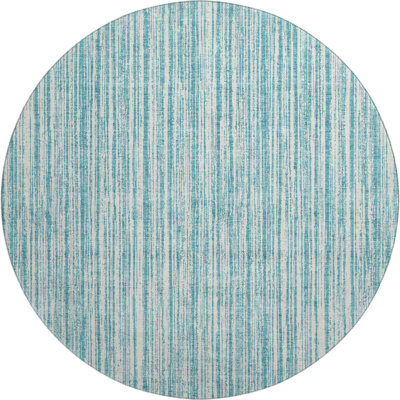 Premium Machine Washable Prisco Teal Rug
