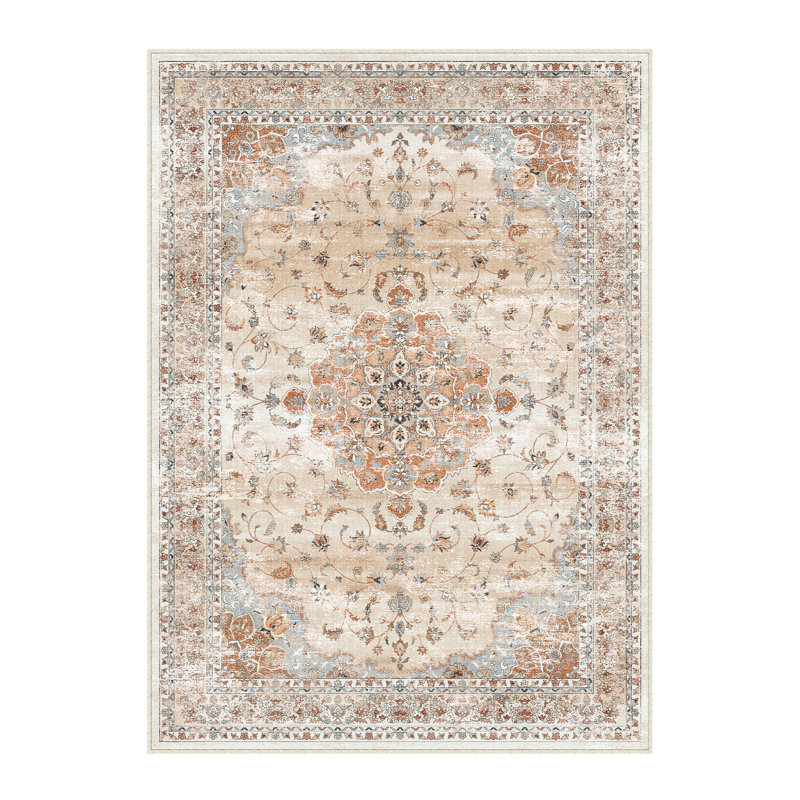 Haven Classic Persian Style Area Rug in Terracotta Orange, Rectangle 3' x 5'