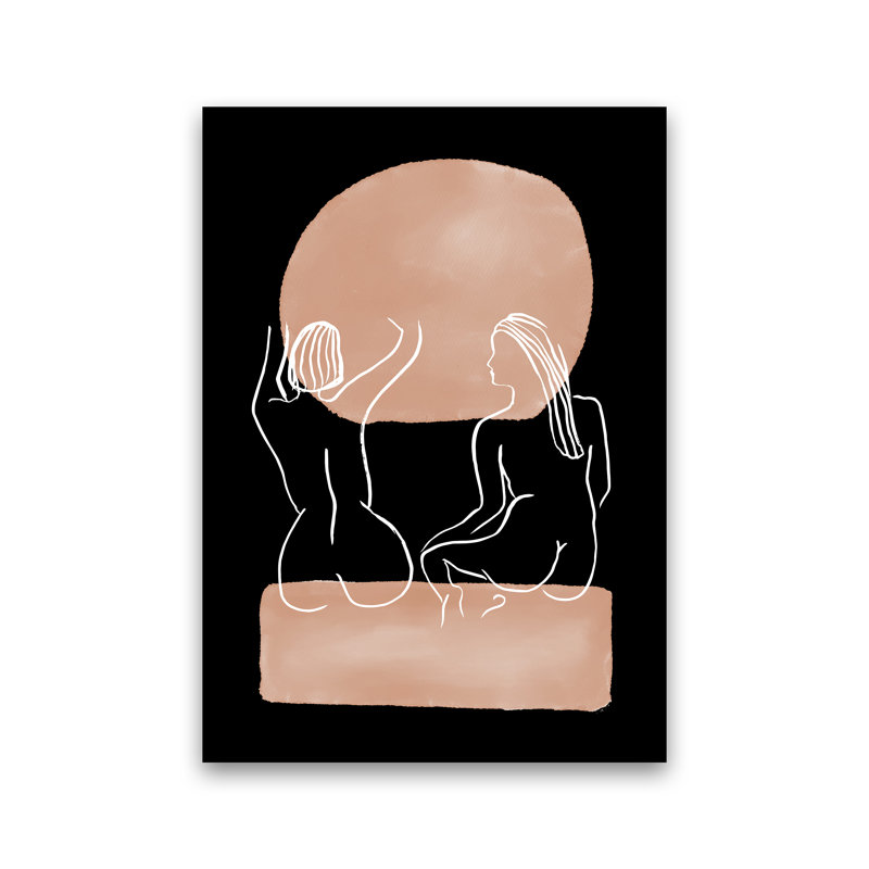 Line Nudes Back3 1 Piece Wall Art, 59.4cm H x 42cm W x 4cm D, No Framed
