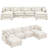 CloudHaven 130.7" U-Shaped Modular Sectional Sofa with 2 Movable Ottomans, 4-Seater Chenille Cloud Couch Set for Living Room, DIY Combination with High-Resiliency Memory Foam-1599235758