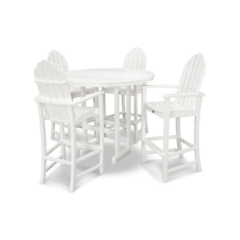 Cape Cod Round Bar Set, Classic White, 4