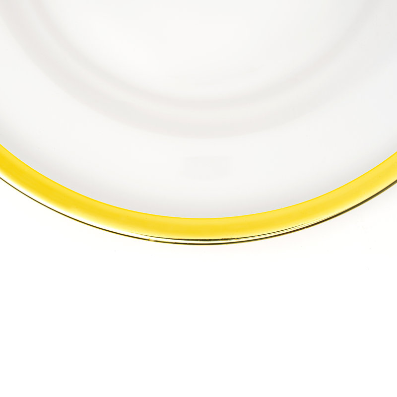 Mccabe Glass No Pattern Charger, Gold