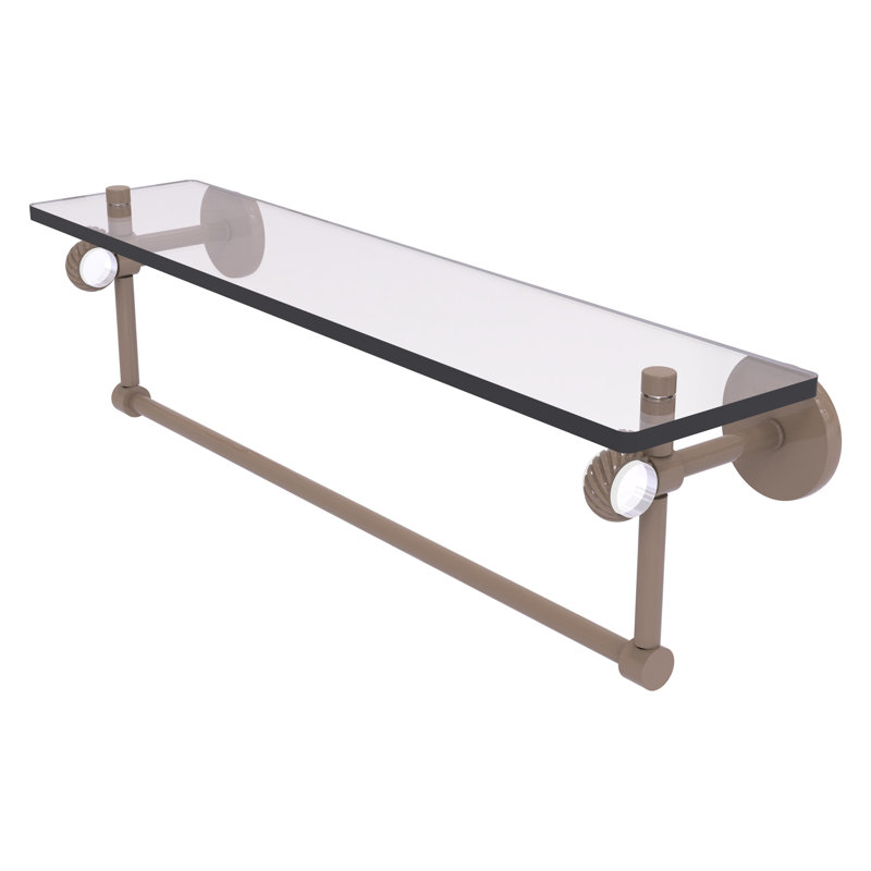 Tablette flottante avec barre à serviettes Clearview, H 6,2 po x l 22 po x P 5,65 po, Beige ombré