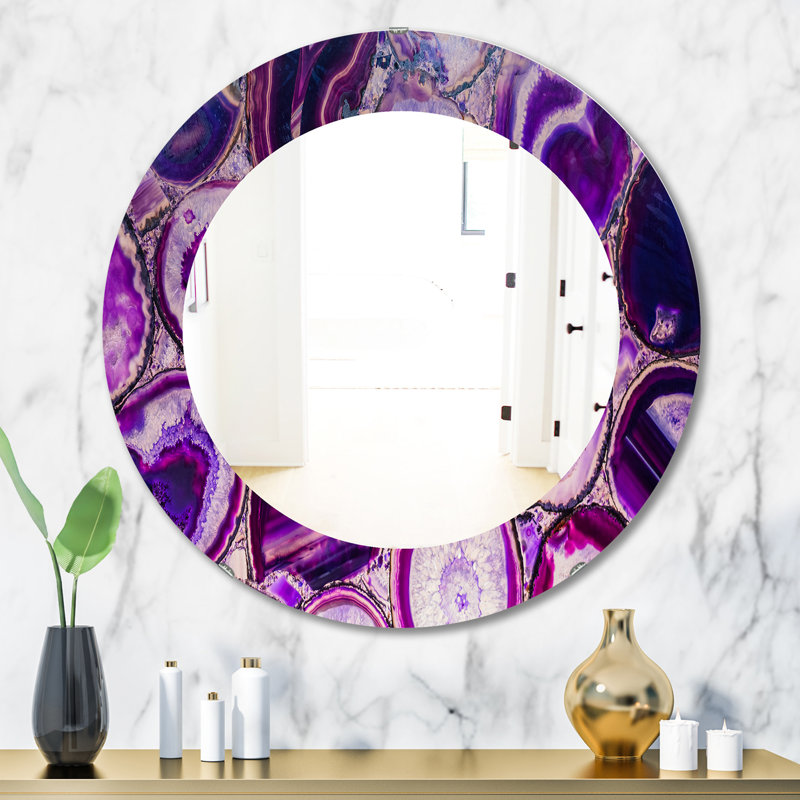 Miroir d'appoint Mid-Century, H 23,6 po x l 23,6 po, Géométrique 1