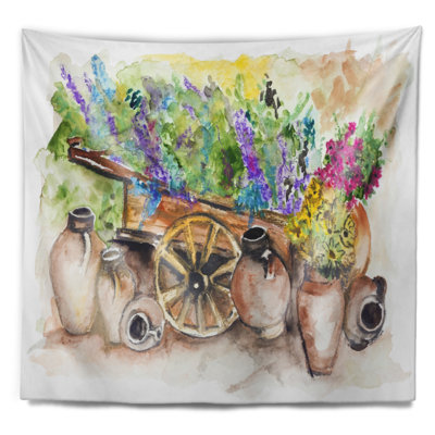 Tapisserie aux fleurs de lavande Floral