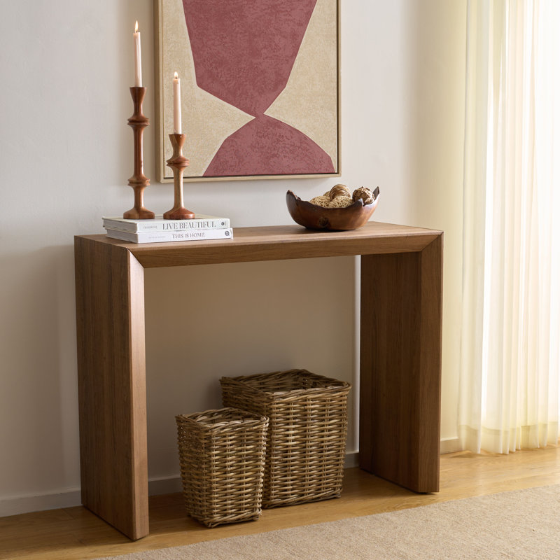Woodrow Console Table, Natural Brown