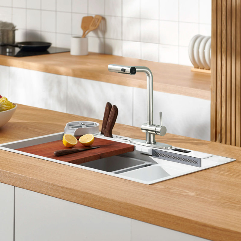 RENIST Pull Down Kitchen Faucet, Brushed Nickel