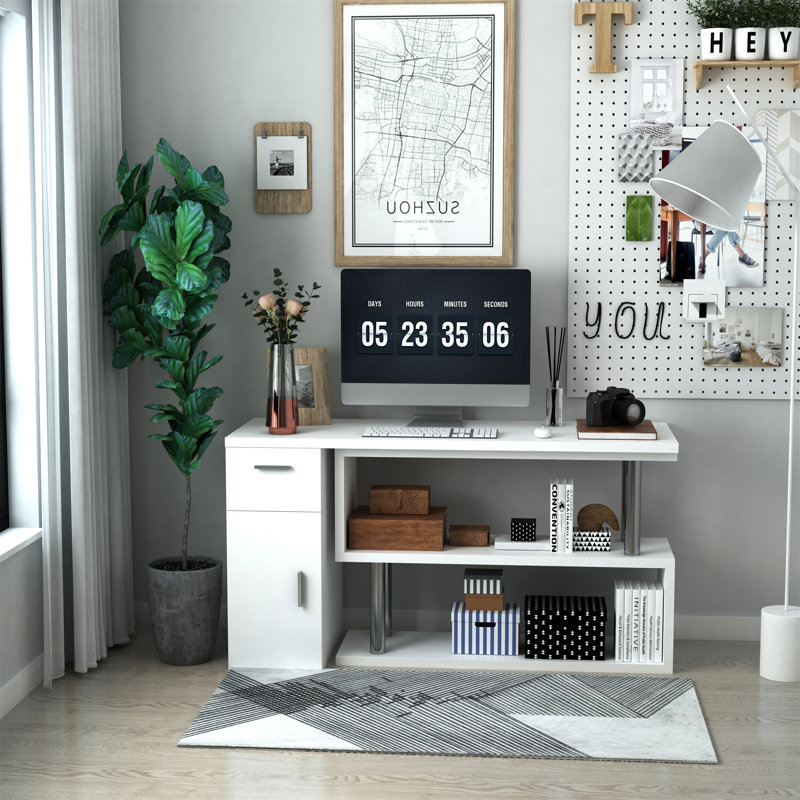 Homcom Rotating Computer Desk