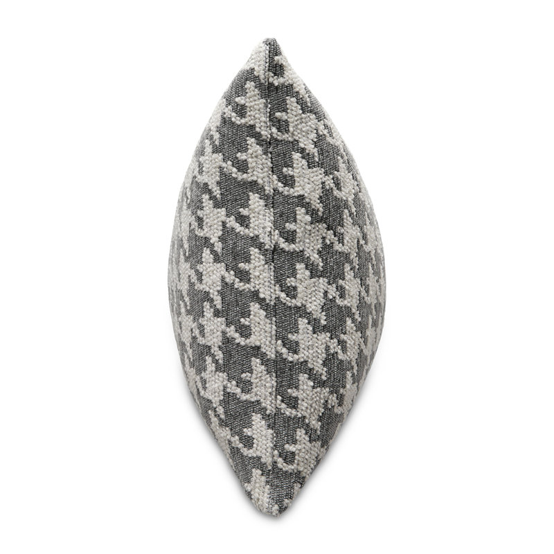 Georgia Houndstooth Feather Reversible Throw Pillow