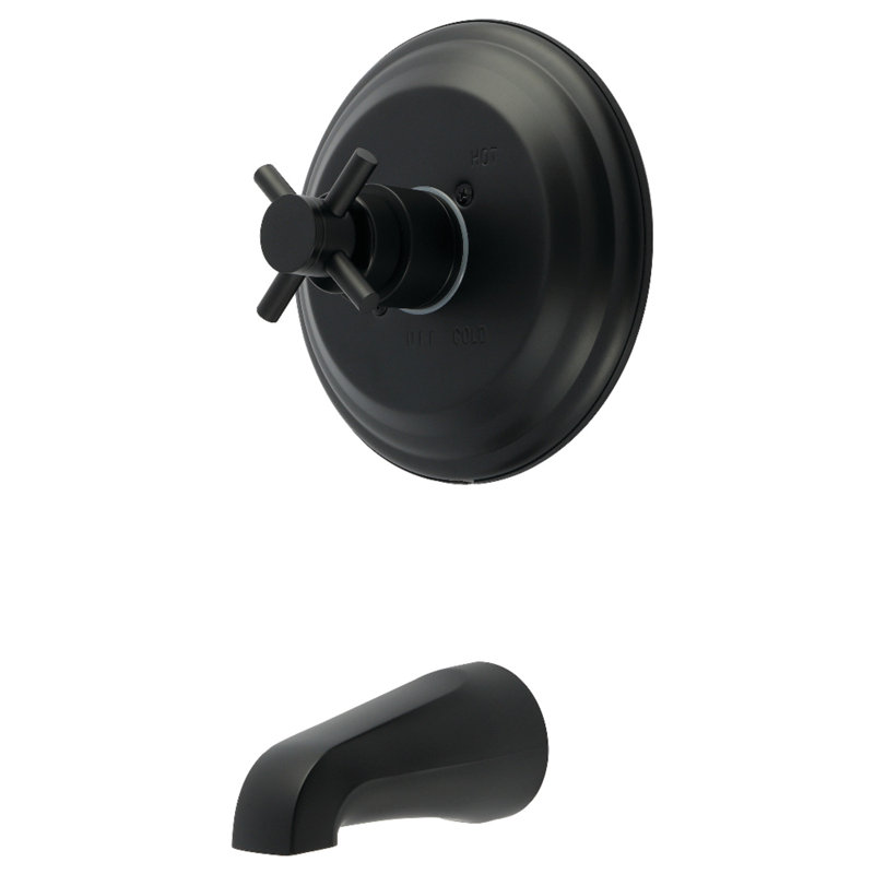 Kingston Brass Concord Single-Handle Pressure Balanced Tub Faucet, Matte Black
