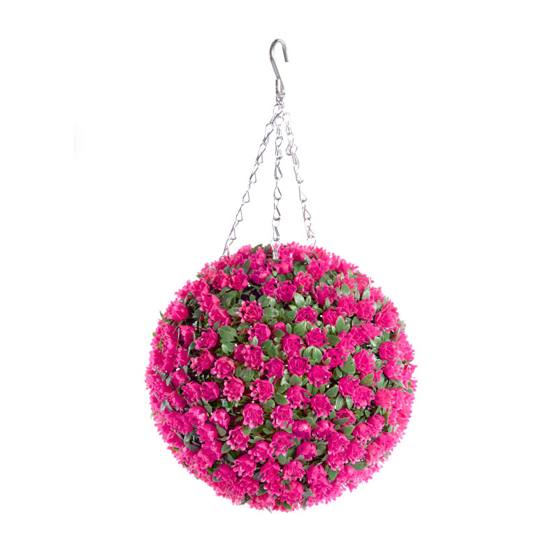 Faux Plant, 28cm H x 28cm W x 28cm D, Pink