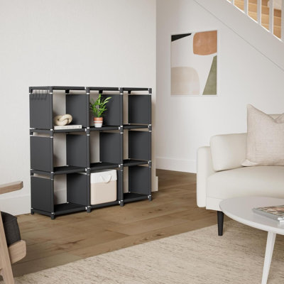 Book Shelf, 18 Cube Storage Organizer, DIY Bookcase, Metal Cube Bookshelf, Cubbies Closet Storage Organizer Shelves For Bedroom,Living Room,Home,Office