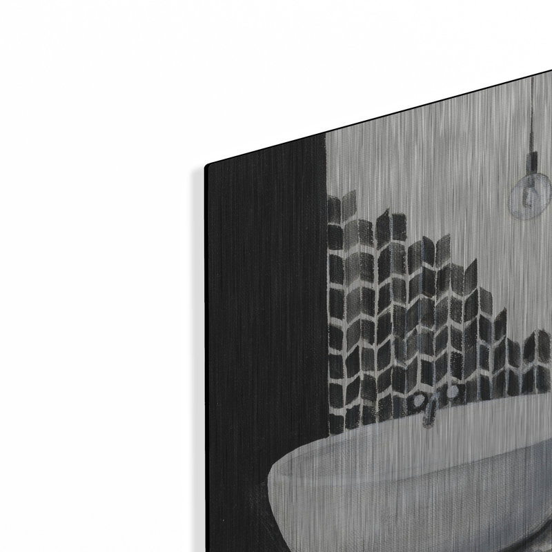  «Bathroom Patterns 1» par Silvia Vassileva, art mural en métal, 12 po x 16 po, H 16 po x l 12 po