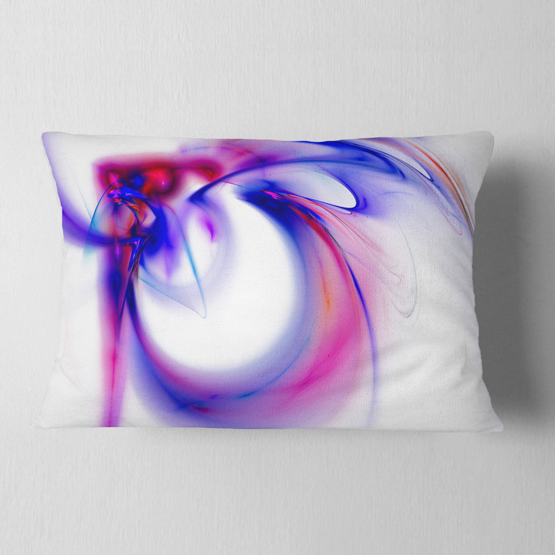 Art abstrait fractal mauve - coussin imprimé abstrait
