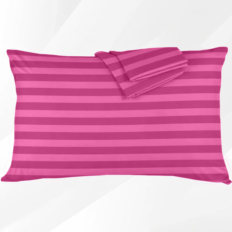 Stripe pillowcase - Set of 2, PINK