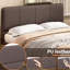 Modern Full Size Floating Bed With Pu Leather And Under - Led Lights, Coffee, User Assembly Frame Construction, Leather, Effortless Setup Procedures-937859896-937859899