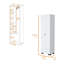 Armoire balai blanche avec tablettes de rangement