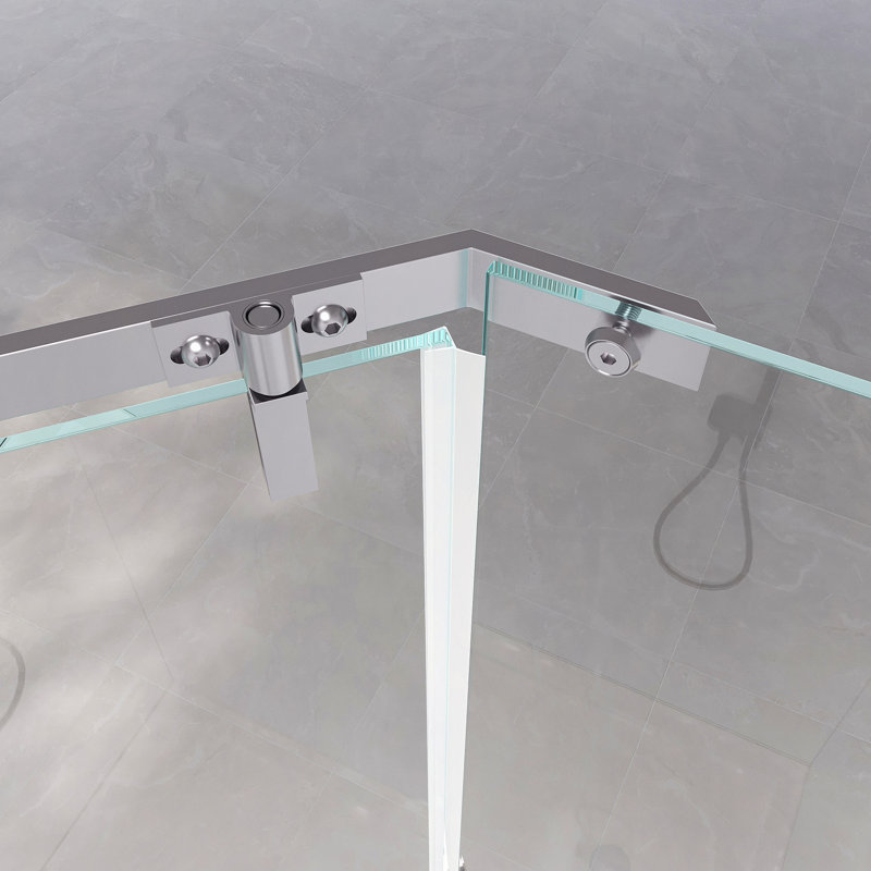 36*36*72" Shower Door, With 1/4" (6MM) Tempered Glass,Frameless Neo-Angle Shower Enclosure For Bathroom Shower Door (NO INCLUDED Neo-Angle Shower Base )