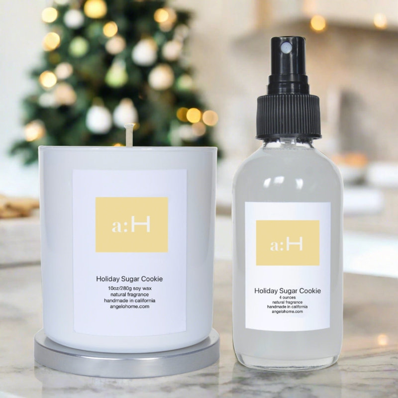 A:H Holiday Sugar Cookie Scented Tumbler Candle with Glass Holder