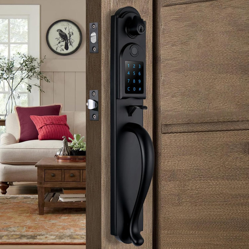 Ensemble de serrure de porte avant intelligente pour porte extérieure / extérieure, droite