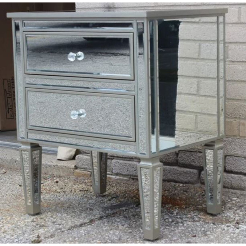 Table de chevet à miroir Folina