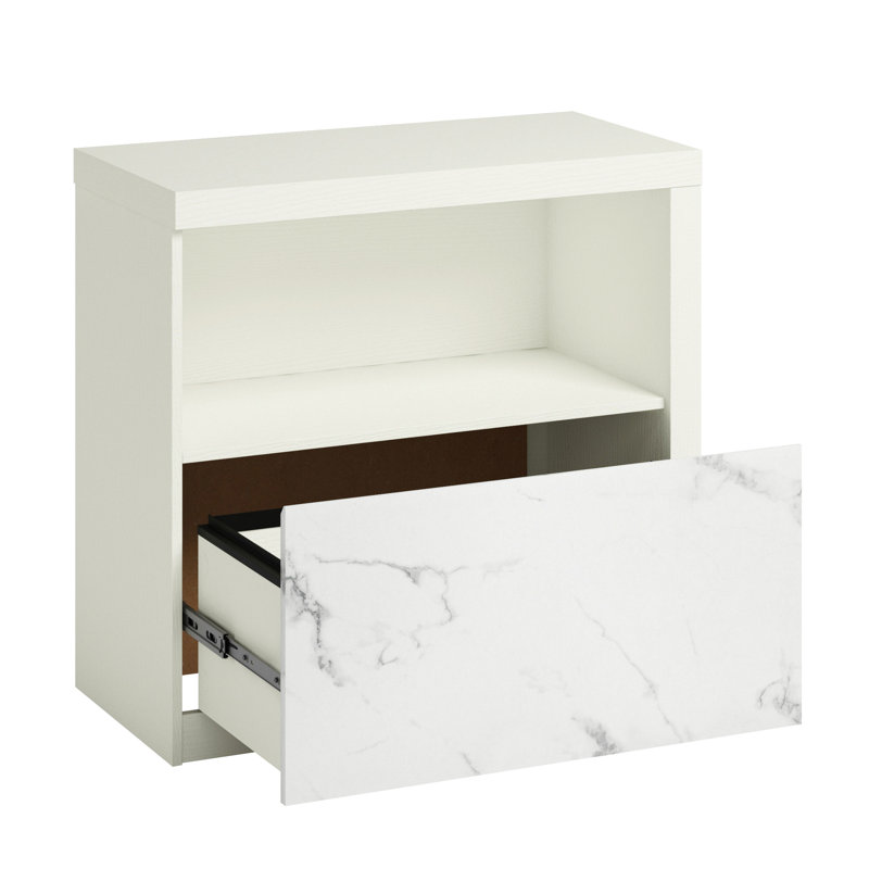 Classeur latéral blanc pour plusieurs pièces, panneaux, documents de compartiments, conception compacte, rangement rapide pour le bureau et le vestibule, décorations contemporaines, bois d'ingénierie, rangement pratique