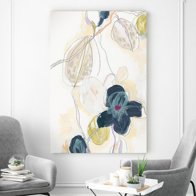 " Abstracted Orchid I ", 32" H x 24" W x 1" D, Wrapped Canvas