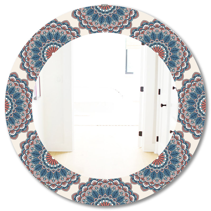 Miroir mural oriental oriental, H 31,5 po x l po