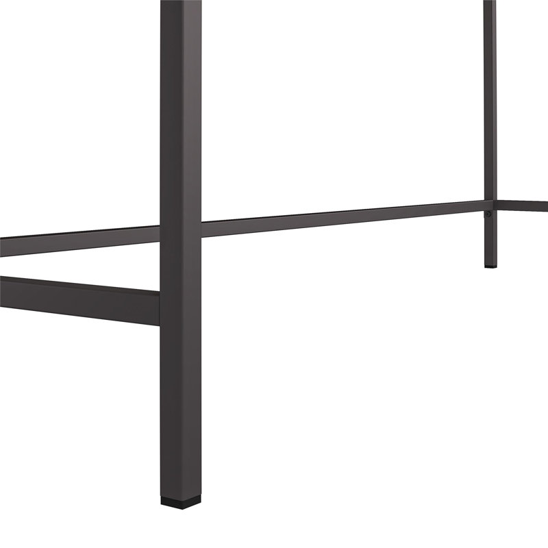 Lillegard Steel Writing Desk, Graphite Grey, Oak