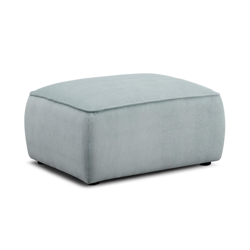 Costin Performance Corduroy Velvet Ottoman, Sea Foam
