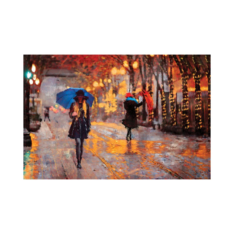 Rain Walk by Lisa Robinson - Wrapped Canvas Painting, 152.5 cm H x 101.5 cm W