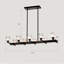 10 - Pour une longue table - Luminaire en cristal noir à hauteur réglable pour chaque ampoule G9 10 * G9 * Max 40W Design moderne, îlot de cuisine à finition mate